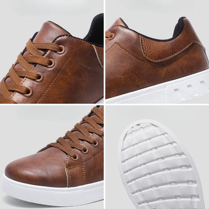 Men’s Premium Leather Low-Top Sneakers – Paolo Style