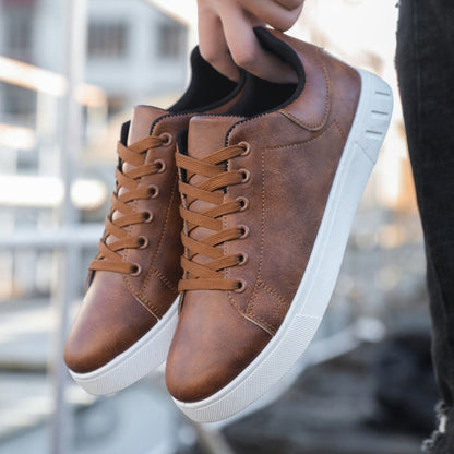 Men’s Premium Leather Low-Top Sneakers – Paolo Style