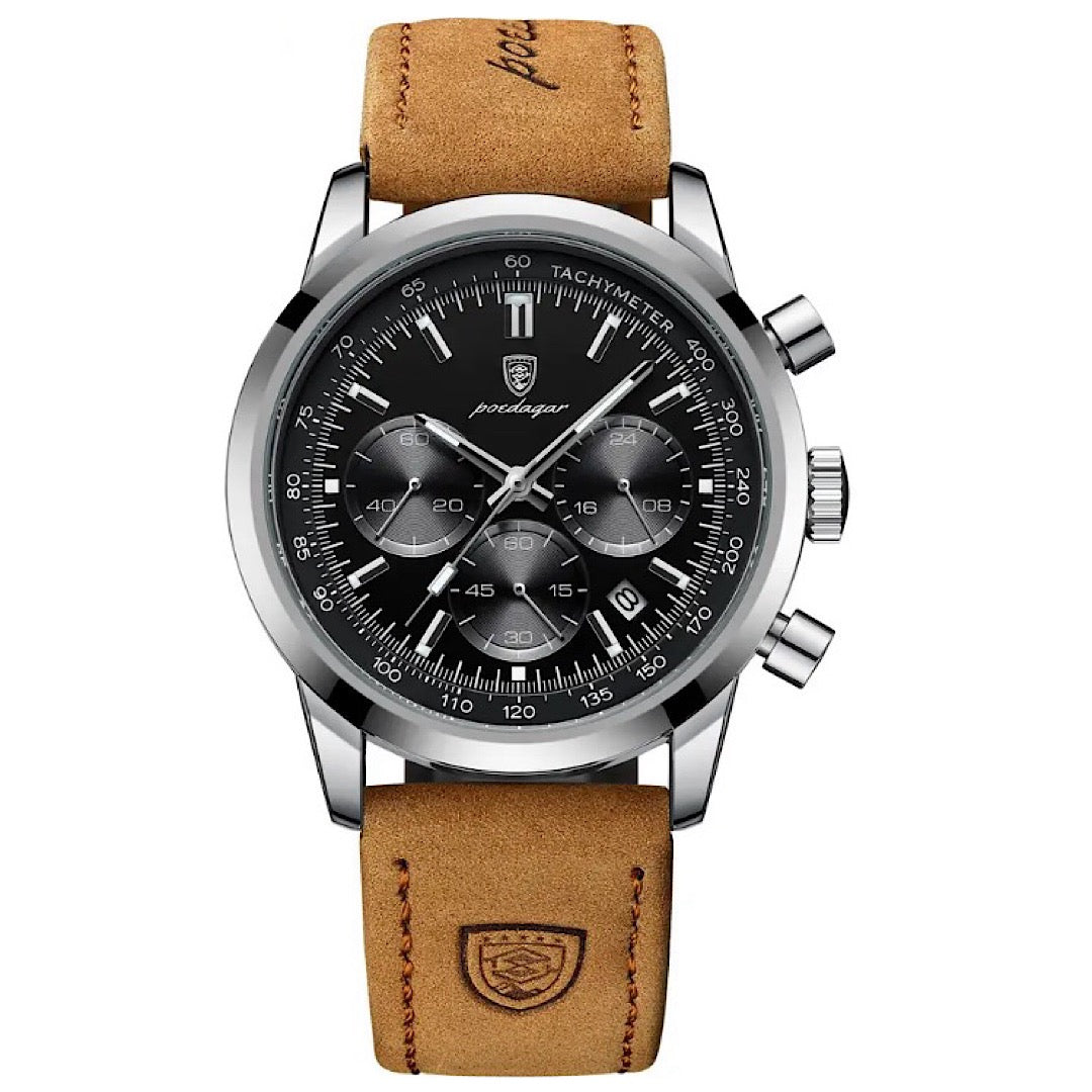 Minimal Black Men’s Watch 41mm – Eclipse Edition
