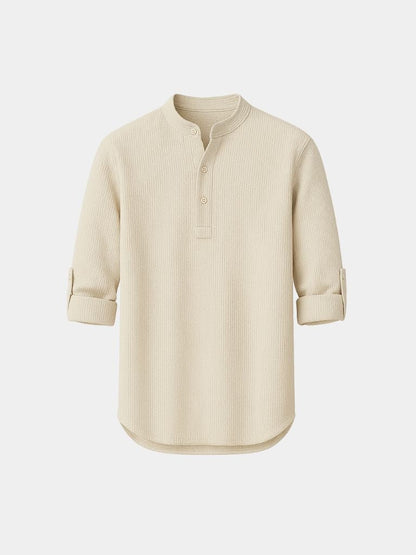 Casual Long Sleeve Henley Shirt for Men – CrossCrown
